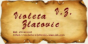 Violeta Zlatović vizit kartica